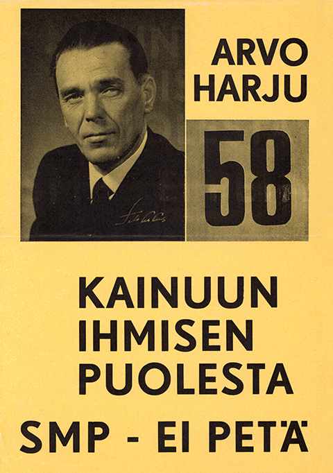Vaalimainontaa 70-luvulla.