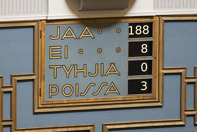 Voting result on the Plenary Hall panel